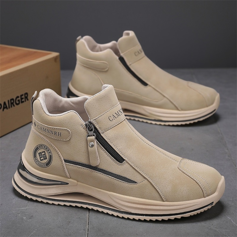 莆田男鞋冬季防水防滑工地干活上班劳保工装鞋男士户外登山高帮鞋