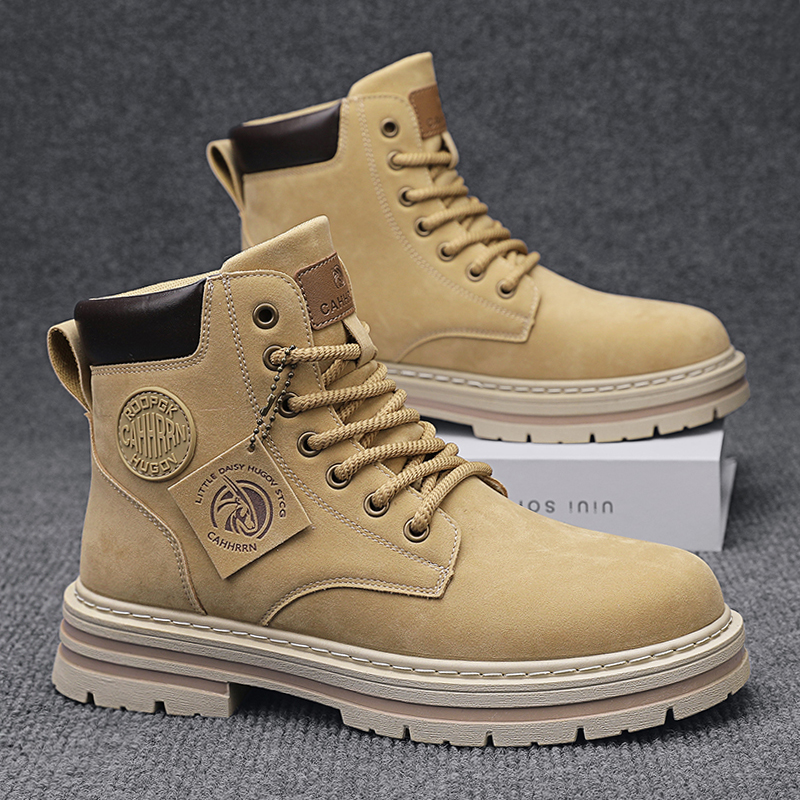 马丁靴男冬季2025新款英伦风休闲运动厚底户外登山防滑高帮工装鞋