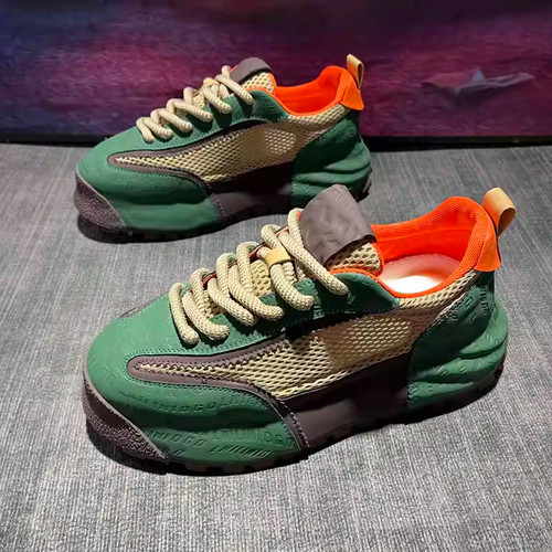 男士鞋子冬季潮流透气网面薄款休闲增高厚底百搭运动跑步阿甘男鞋