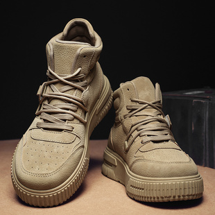 马丁靴男款冬季高帮英伦风复古中帮工装靴户外运动登山沙漠作战靴