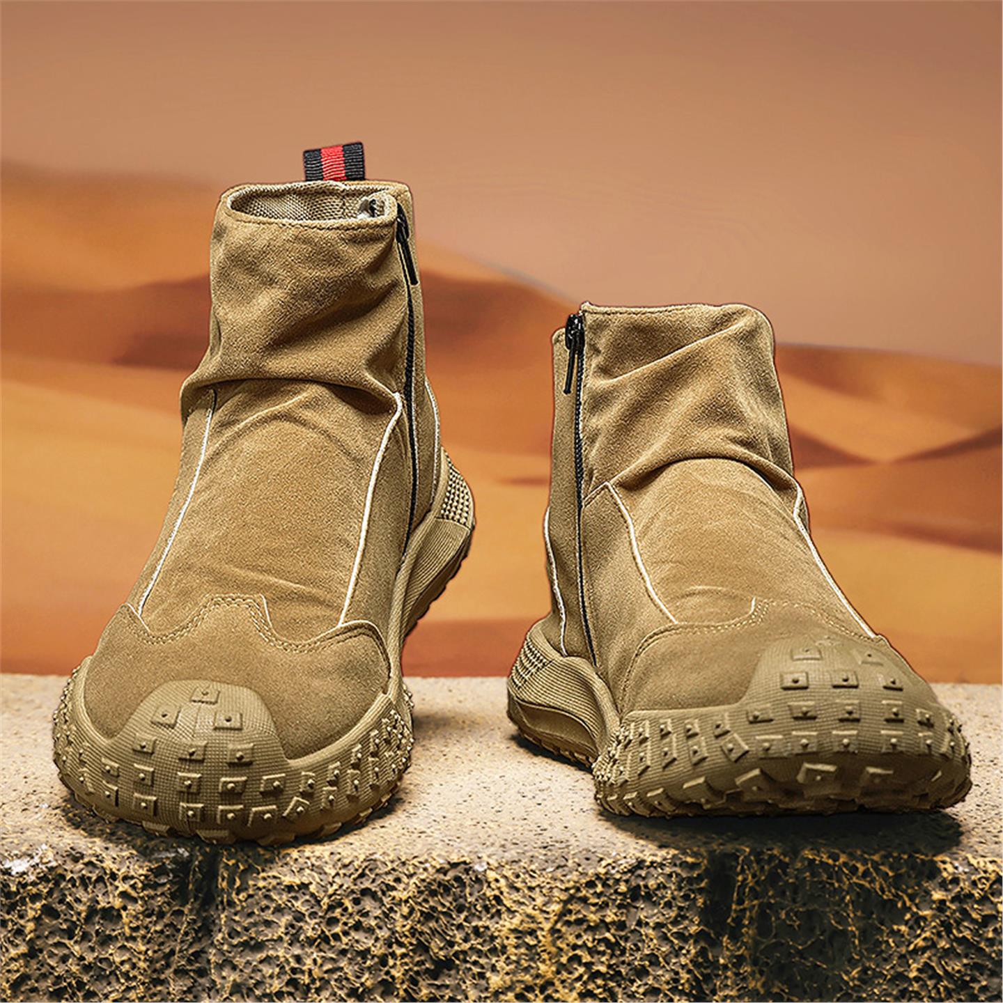 工装男鞋秋冬2025新款休闲工作防滑耐磨工地干活劳保鞋高帮马丁靴