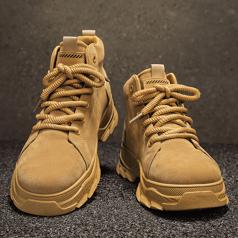 马丁靴男款冬季英伦风复古工装鞋男士上班工地干活防水高帮劳保鞋