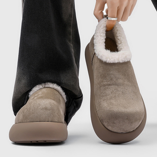 东北雪地靴男2025新款冬季加绒加厚保暖零下40度棉鞋防寒勃肯棉靴