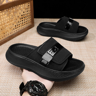 拖鞋男夏季外穿潮流防滑沙滩凉拖男士软底涉水户外休闲运动一字拖