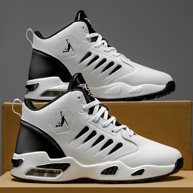 高帮男鞋冬季学生百搭篮球运动鞋青少年潮流休闲气垫减震老爹潮鞋