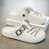 男款 凉鞋 夏季 拖鞋 外穿防滑厚底半拖踩屎感沙滩运动大尺码 45包