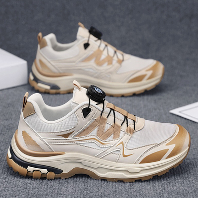 登山鞋男款秋冬旋转纽扣厚底休闲运动老爹户外防滑徒步爬山旅游鞋