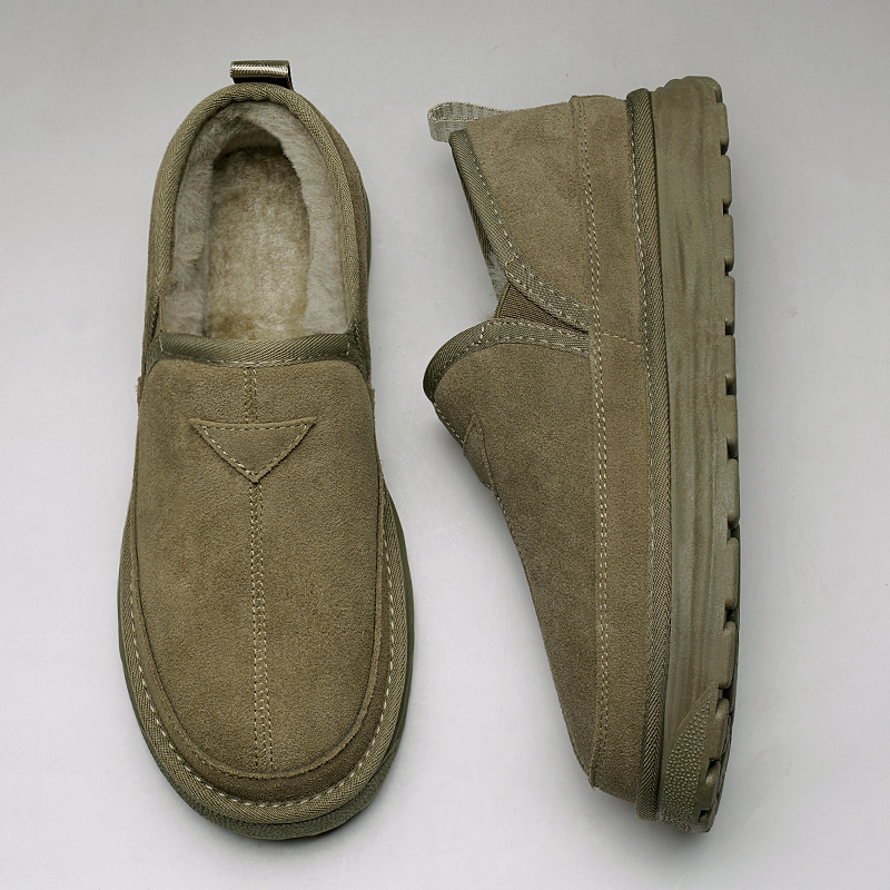 雪地靴男款冬季加绒保暖皮毛一体加厚零下40度抗寒面包东北大棉鞋