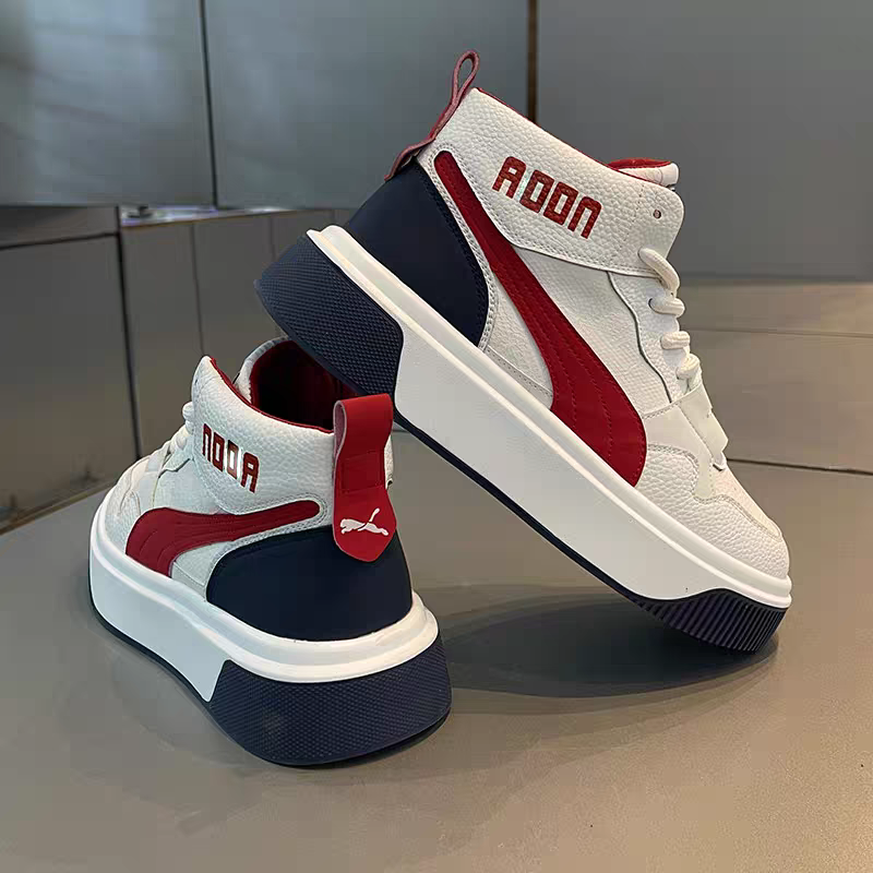 高帮男鞋冬季2026新款真皮潮牌高级感百搭板鞋户外运动休闲小白鞋,流行男鞋,高帮鞋,淘宝优惠券,粉丝福利购,淘宝优惠卷