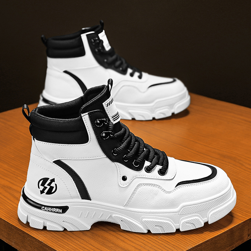 高帮男鞋冬季英伦风户外美式机车工装马丁靴厚底防水运动登山潮鞋