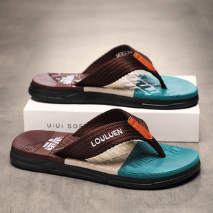 休闲海边沙滩越南凉鞋 人字拖男2026新款 外穿防滑软底夹脚凉拖男士