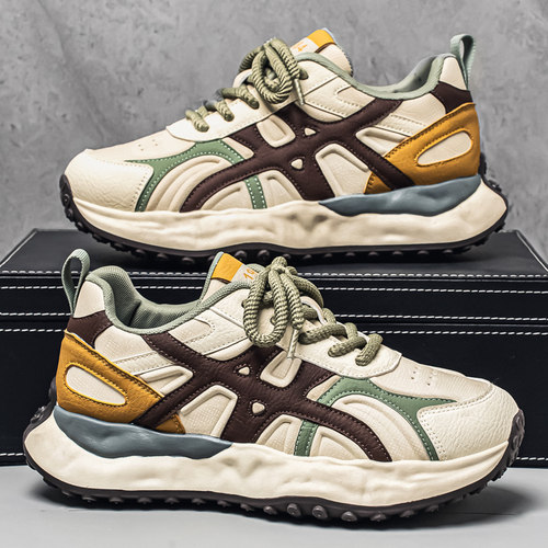 阿甘男鞋冬季潮流百搭休闲小众原创板鞋男士运动增高防滑老爹潮鞋