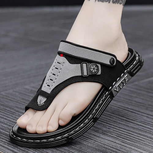 广东人字拖男夏季夹脚厚底耐磨