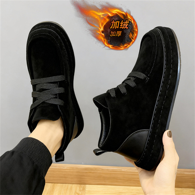 欧洲站男鞋2025新款冬季加绒加厚保暖棉鞋男士高级感帅气高板板鞋