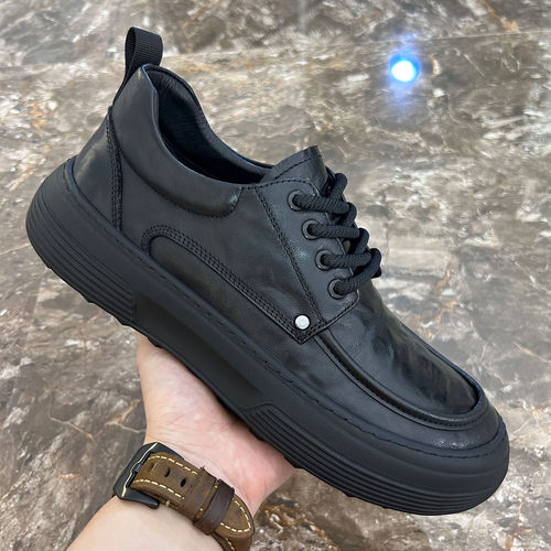 皮鞋男2025新款冬季休闲正装商务英伦风男鞋防滑防水轻便黑色潮鞋