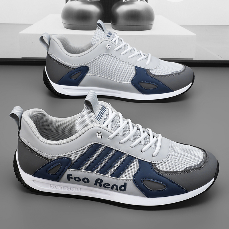 一脚蹬男鞋冬季网面透气阿甘运动板鞋男士户外轻便上班软底休闲鞋