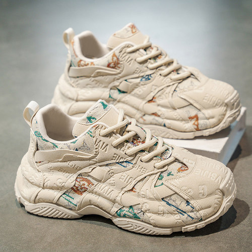 男鞋冬季2025新款潮牌高级感休闲运动学生小众原创厚底增高老爹鞋