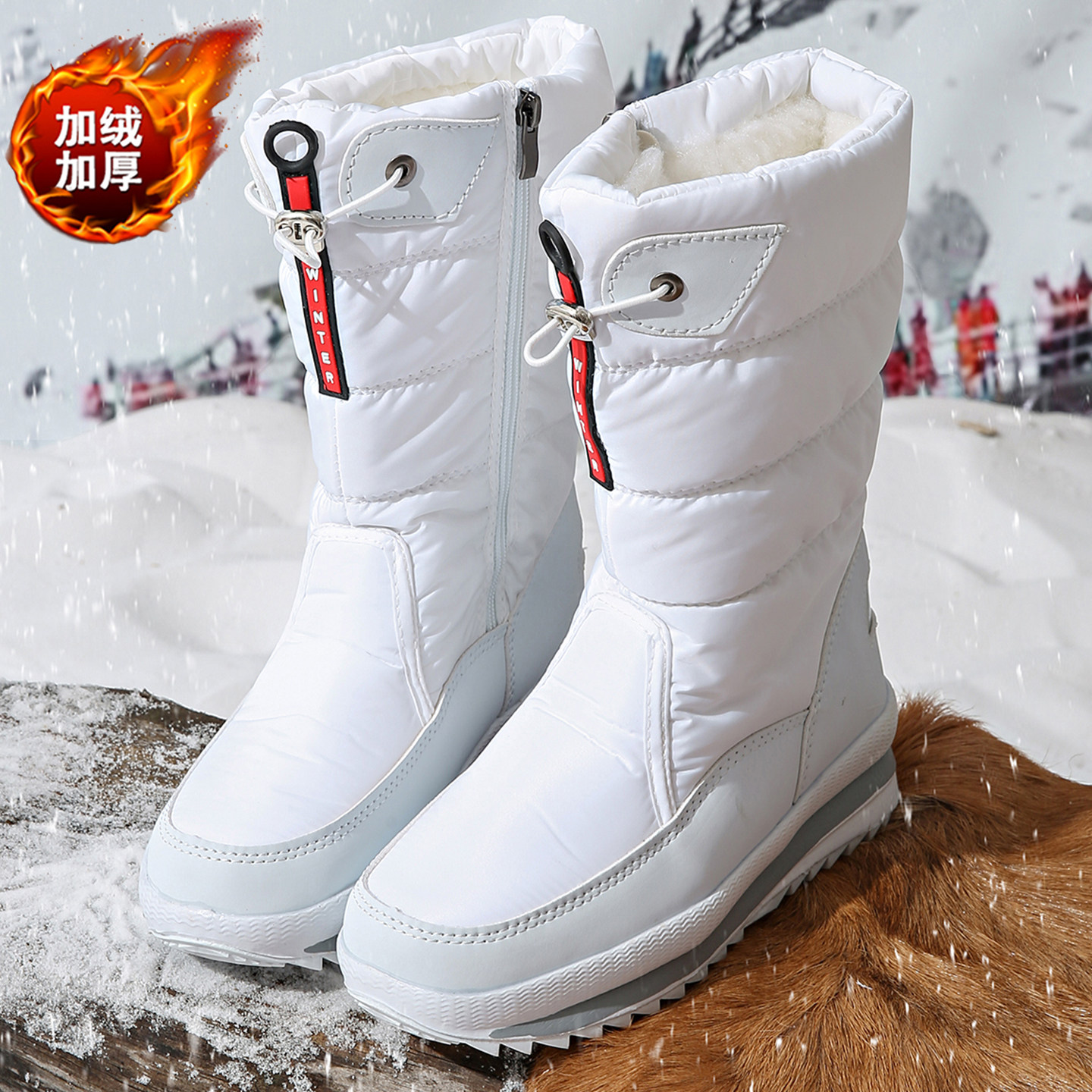 东北雪地靴男冬季2025新款加绒加厚保暖户外运动情侣防寒高帮棉鞋,流行男鞋,时尚雪地靴,淘宝优惠券,粉丝福利购,淘宝优惠卷