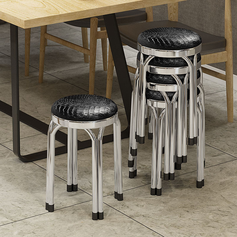 不锈钢时尚圆凳家用可叠放板凳餐椅皮质椅子实验室凳餐桌凳学校凳,住宅家具,其它凳子,淘宝优惠券,粉丝福利购,淘宝优惠卷