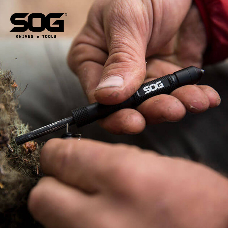 SOG索格 FT1001多功能求生战术笔打火棒求生口哨破窗取火EDC工具