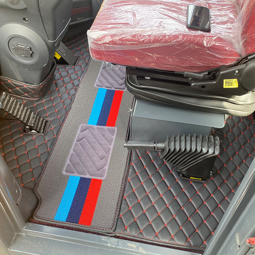 山东鲁工装载机脚垫皮革全包