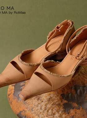 RORO MA 原创设计师静奢STATIC美学手工艺感毛边镂空牛皮凉鞋