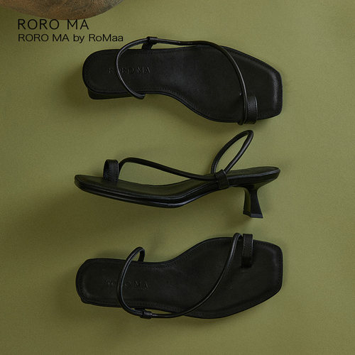 ROROMA 原创设计师 现代極简主义Minimalist法式夹趾奢牌进口蒖皮