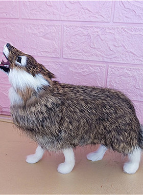 真皮新款仿生模型仿真野生世界白狼雪狼灰狼咆哮狼狼狗野狼动物园