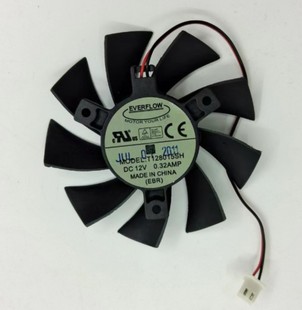12V EVGA GT740显卡散热风扇T128015SH GTX650Ti 0.32AMP GTX650