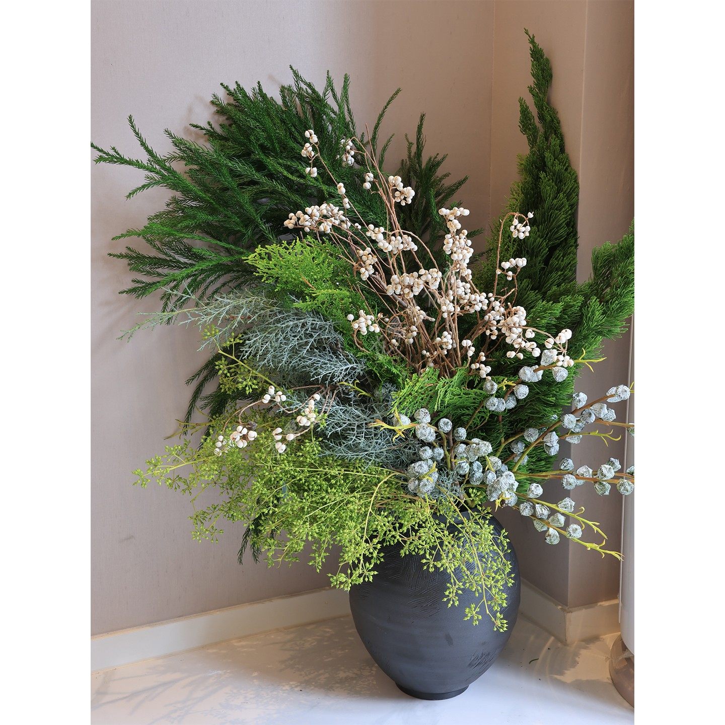 真的松枝鲜切枝条森系自然系插花