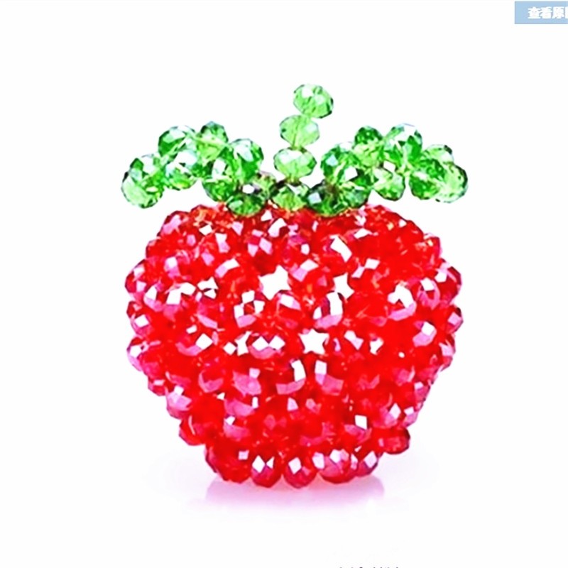 水晶串珠手工编制圣诞平安苹果家居车内饰品汽车摆件礼品成品包邮