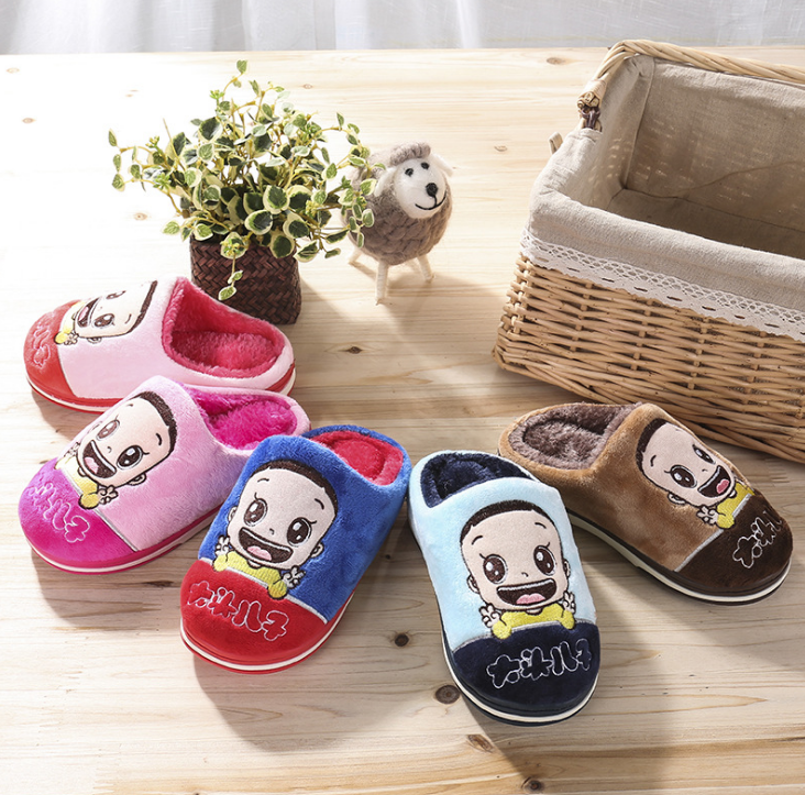 Chaussons enfants en suède pour hiver - semelle caoutchouc - Ref 1032342 Image 4