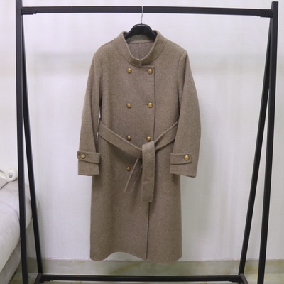 双面羊毛大衣女中长款