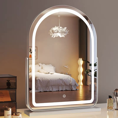 led三色变光化妆镜梳妆镜充电款