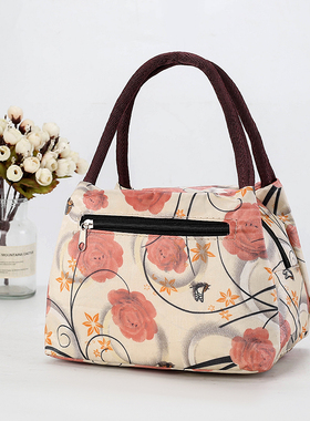 防水牛津布小巧精致拎包中年女款妈妈包上下班手提包妈咪出门小包