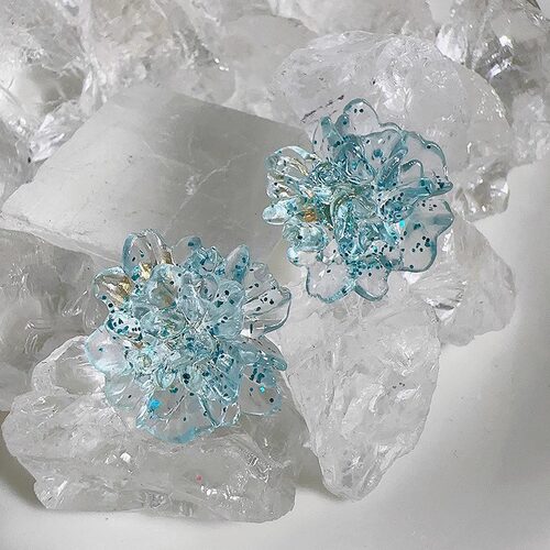 水晶球耳钉S925银针高级感