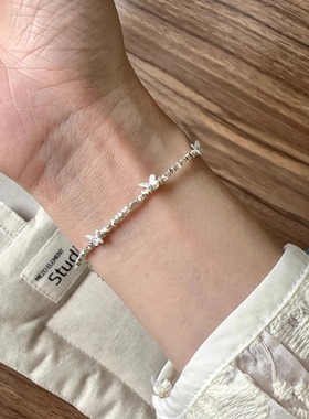 Margot手作925碎银纯银蝴蝶手链女轻奢小众精致手镯手饰闺蜜礼物