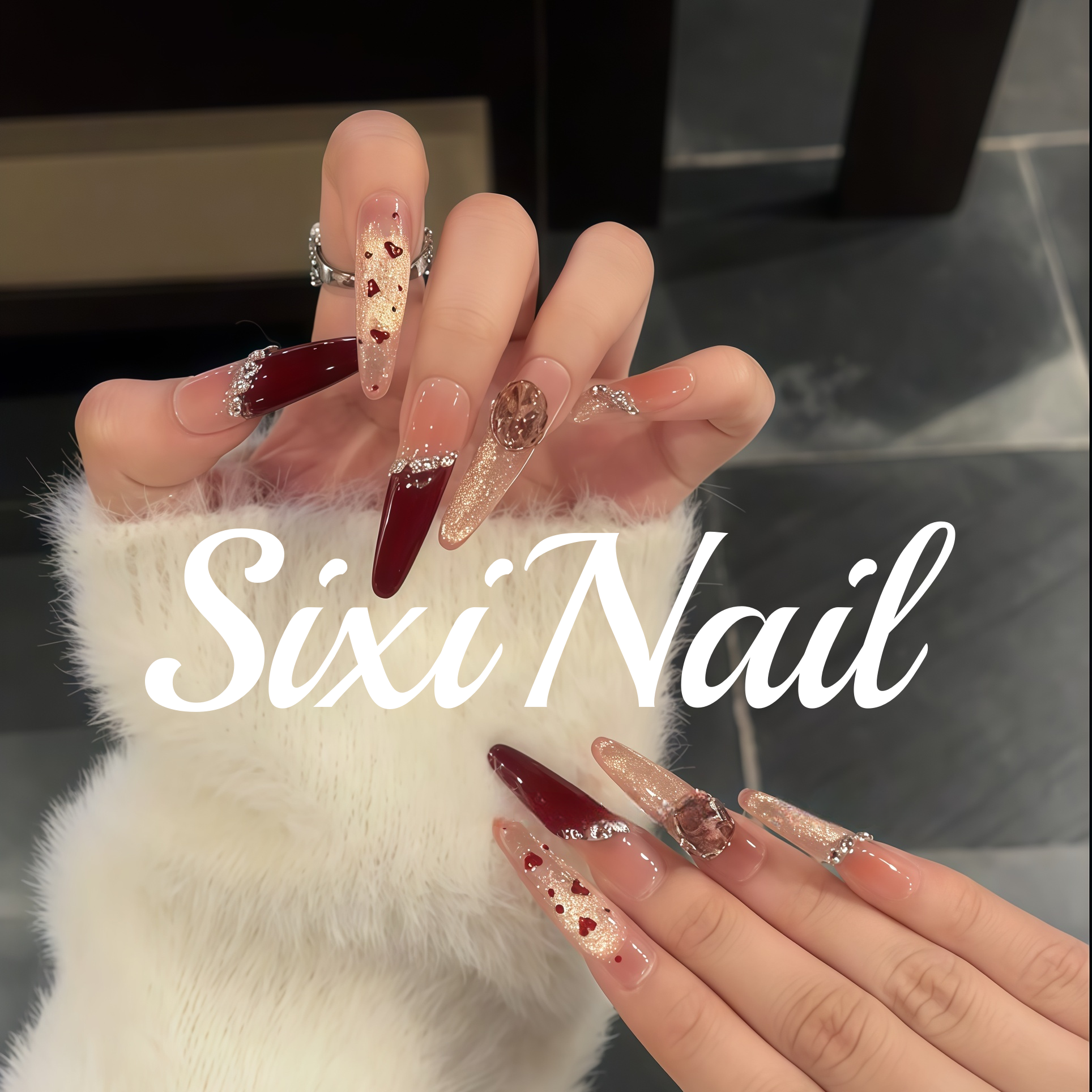 星锆新年款猫眼纯手工穿戴甲中长款高级感精致指甲美甲贴片假指甲,彩妆/香水/美妆工具,穿戴甲/甲片,淘宝优惠券,粉丝福利购,淘宝优惠卷