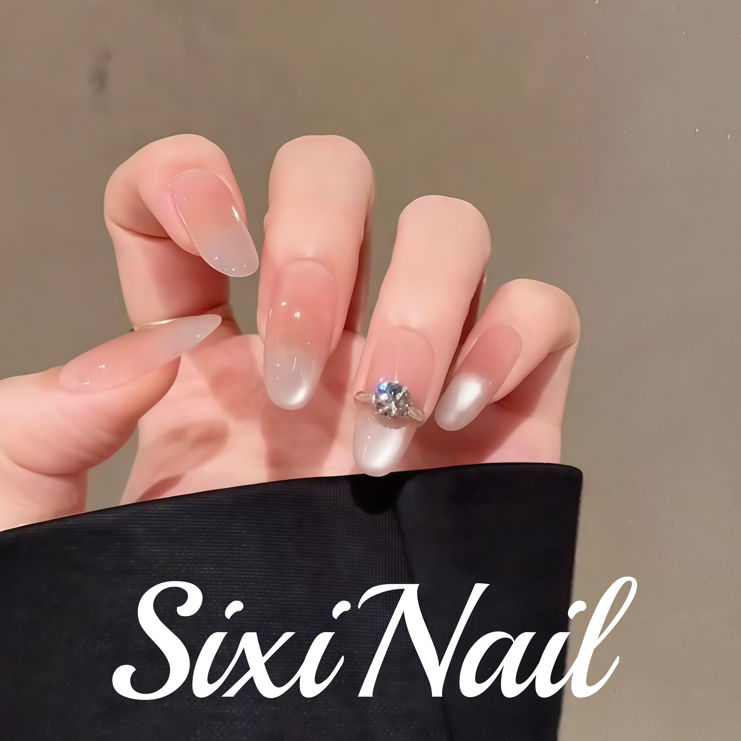 ins风清透猫眼纯手工穿戴甲镶嵌锆石气质高级感显白美甲指甲贴片,彩妆/香水/美妆工具,穿戴甲/甲片,淘宝优惠券,粉丝福利购,淘宝优惠卷