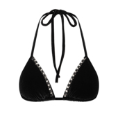 PEMPL 小香风丝绒比基尼性感辣妹带胸垫文胸吊带背心海边泳衣内衣