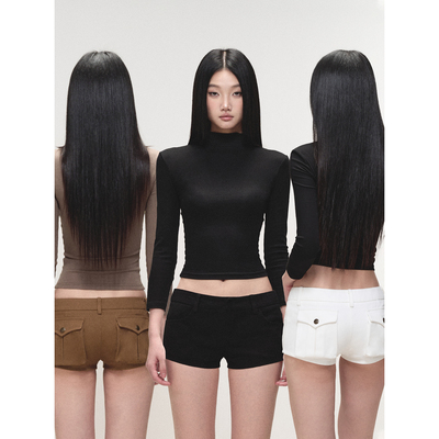 PEMPL·修身显瘦纯棉低腰立体口袋工装短裤女辣妹性感包臀热裤