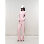 瑜伽运动套装 PEMPL T恤上衣女修身 低腰长裤 薄款 亲肤弹力针织长袖