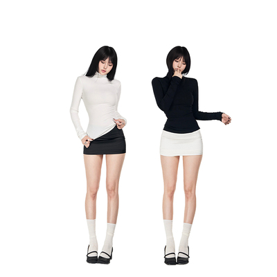 PEMPL·璀璨之夜 缎面修身半裙女春新款百搭短裙性感包臀裙含内衬