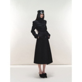 外套单排扣羊毛收腰长款 PEMPL·立领保暖修身 长袖 毛呢大衣