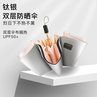 鈦銀雙層黑膠防曬兩用太陽傘