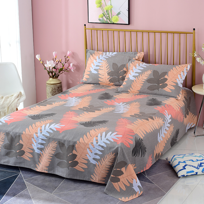 100%纯棉磨毛床单单件加厚全棉布