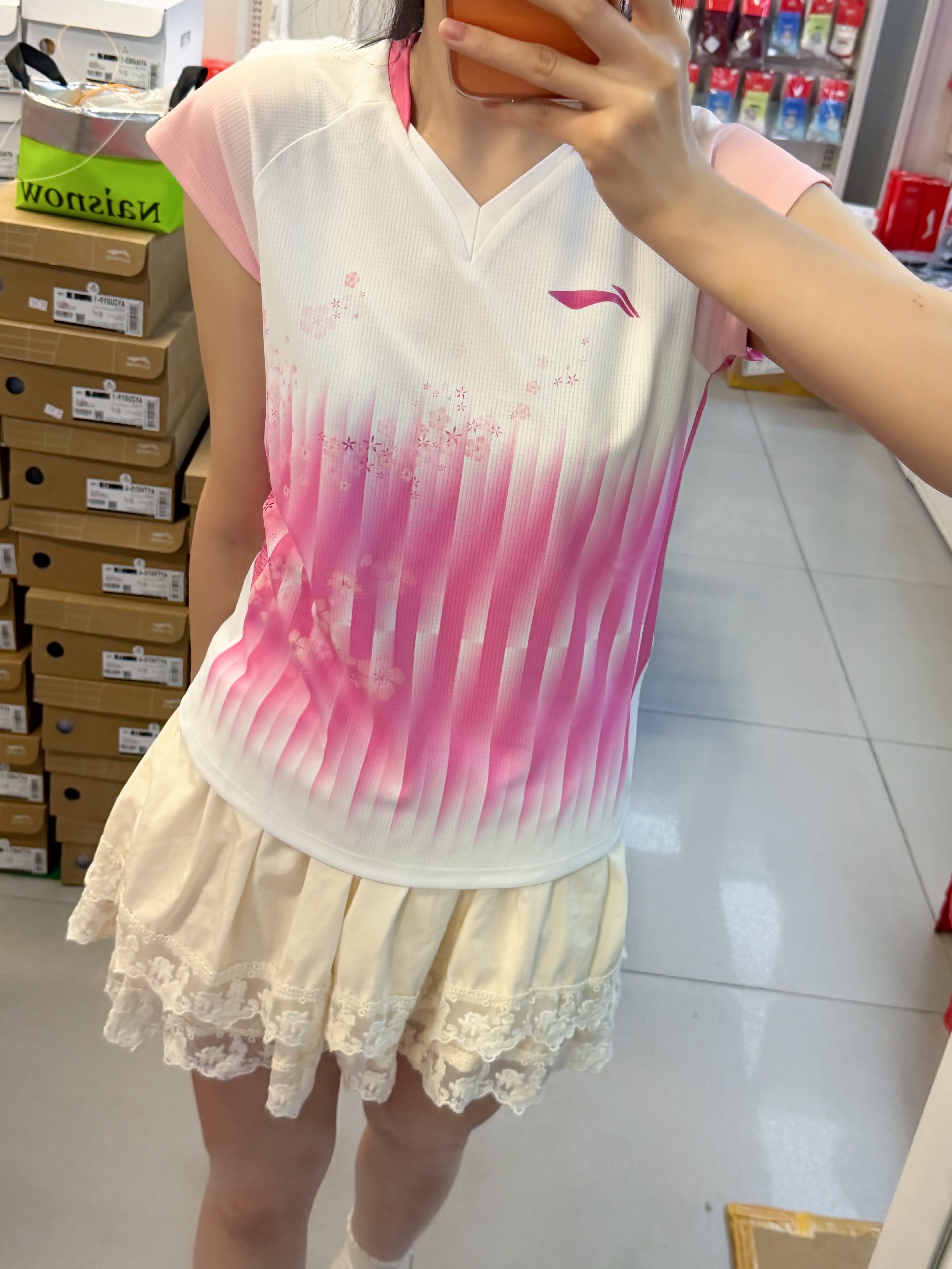 李宁正品志田千阳大赛服羽毛球服女款短袖速干透气运动比赛训练服