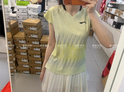 李宁正品2026志田千阳同款大赛服透气速干短袖比赛专业羽毛球服