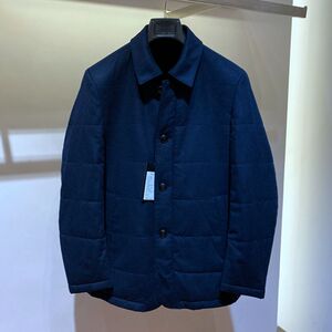 品牌男装 冬装 深蓝翻领 獭兔绒 男士棉服 尼克服 皮草 6980