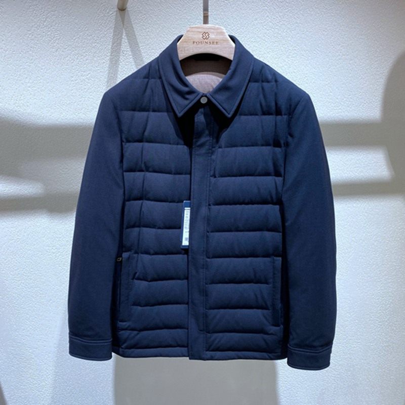 冬装 翻领 拉链 精纺羊毛 白鹅绒 保暖 百搭通勤 男士羽绒服 外套,男装,羽绒服,淘宝优惠券,粉丝福利购,淘宝优惠卷